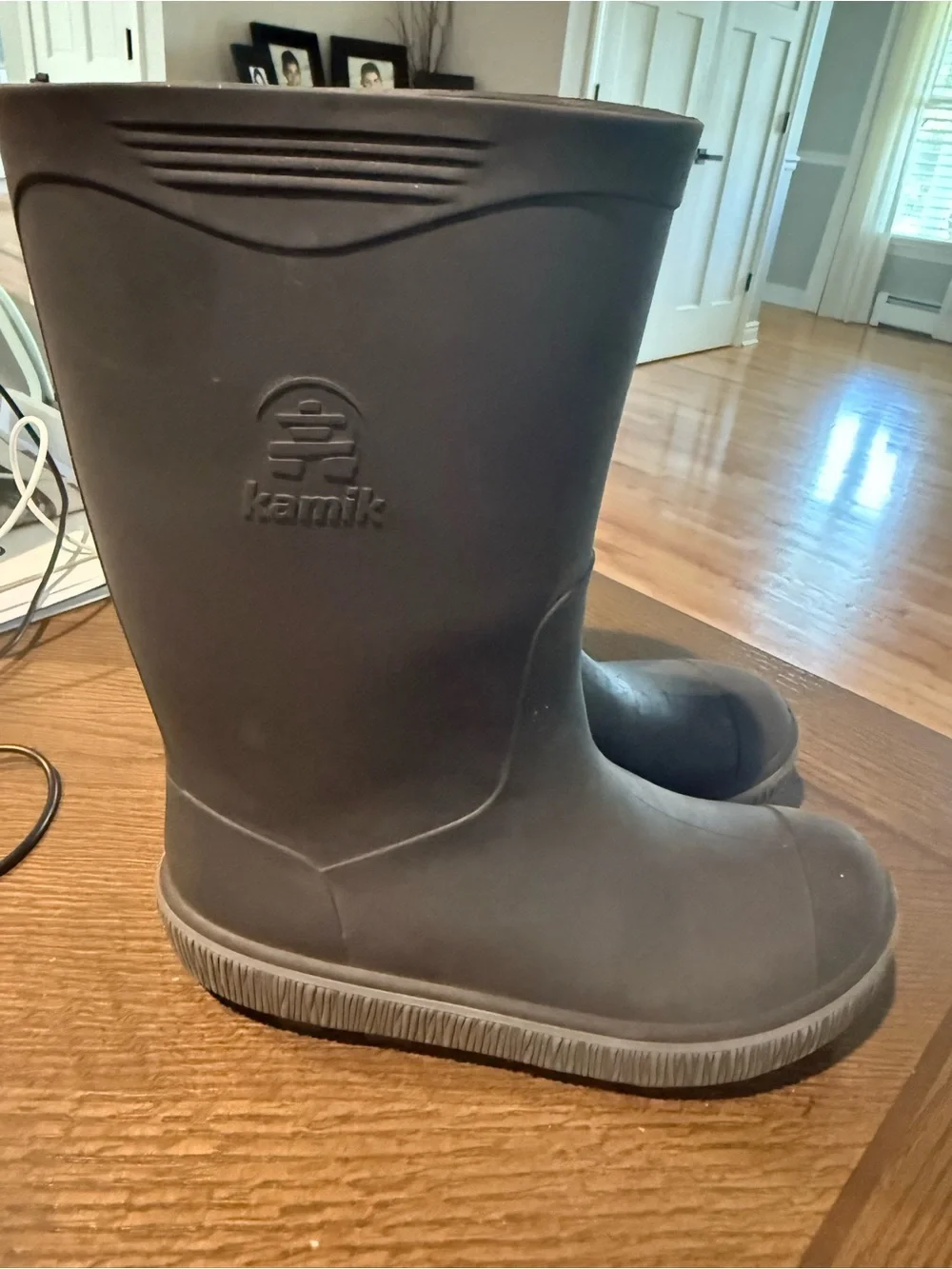 Kids Kamik Black Rain Boot